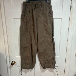 Zara Parachute Women Wide Leg Pants with Relaxed Fit Size Small elastic waist
